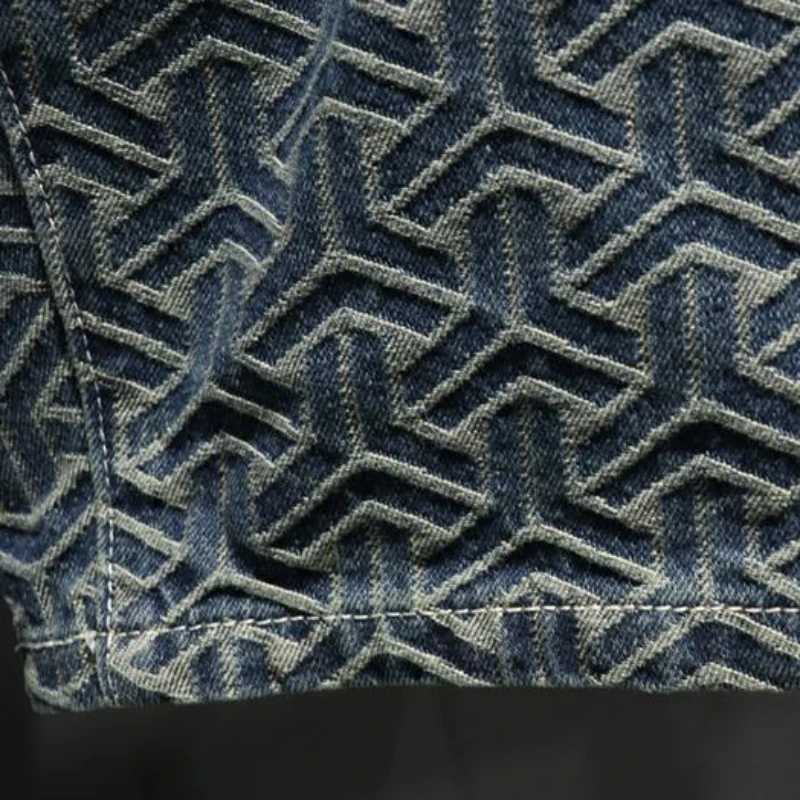 Male Denim Shorts Graphic Hip Hop Straight Mens Short Jeans Pants Cowboy Xl Original Jorts Stretchable Wih Zipper Harajuku Xxxl Z250524