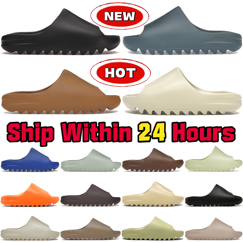 Designer slides for slippers mens shoes onyx bone Slate Marine ochre glow green resin flats sandals outdoor slip-on slide classic men women slipper EUR 36-47