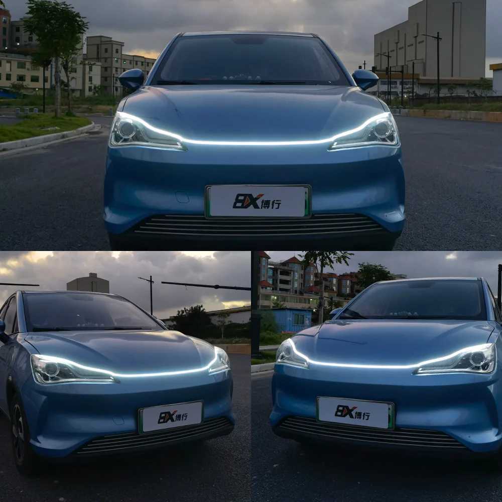 XINFOK LED Car Hood Lights Strip Universal Auto Decorative Atmosphere Lamps Ambient Lights For Car Daytime Running Lights DRL 12 W250524