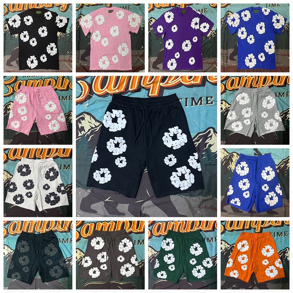 Designer high quality mens shorts Black Men's the Cotton Wreath shirts Unisex Oversized tee shirt short Design t shirt Fashion Hip Hop t shirts A206