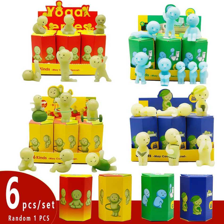 New SMISKI Blind Box Noctilucent Green Doll Mystery Box Action Figures Decoration Fans Children Christmas Birthday Gift Z250524