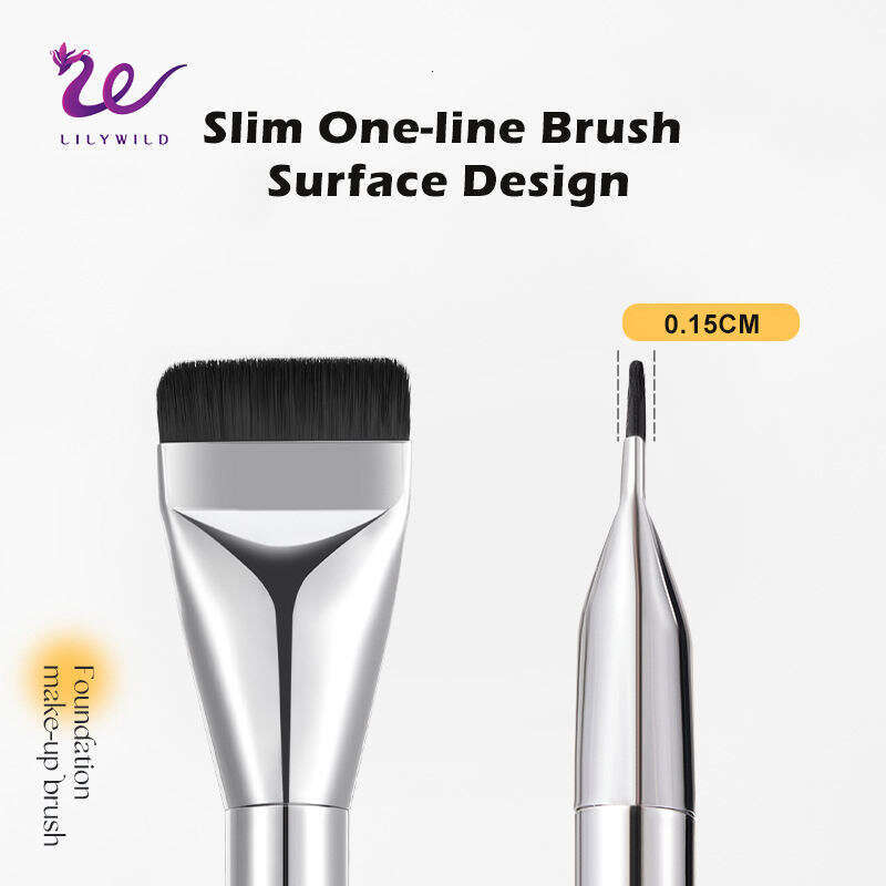 DHgadges Ultra Thin Flat Top Foundation Brush High Density Nylon Bristles for Liquid and Powder Makeup