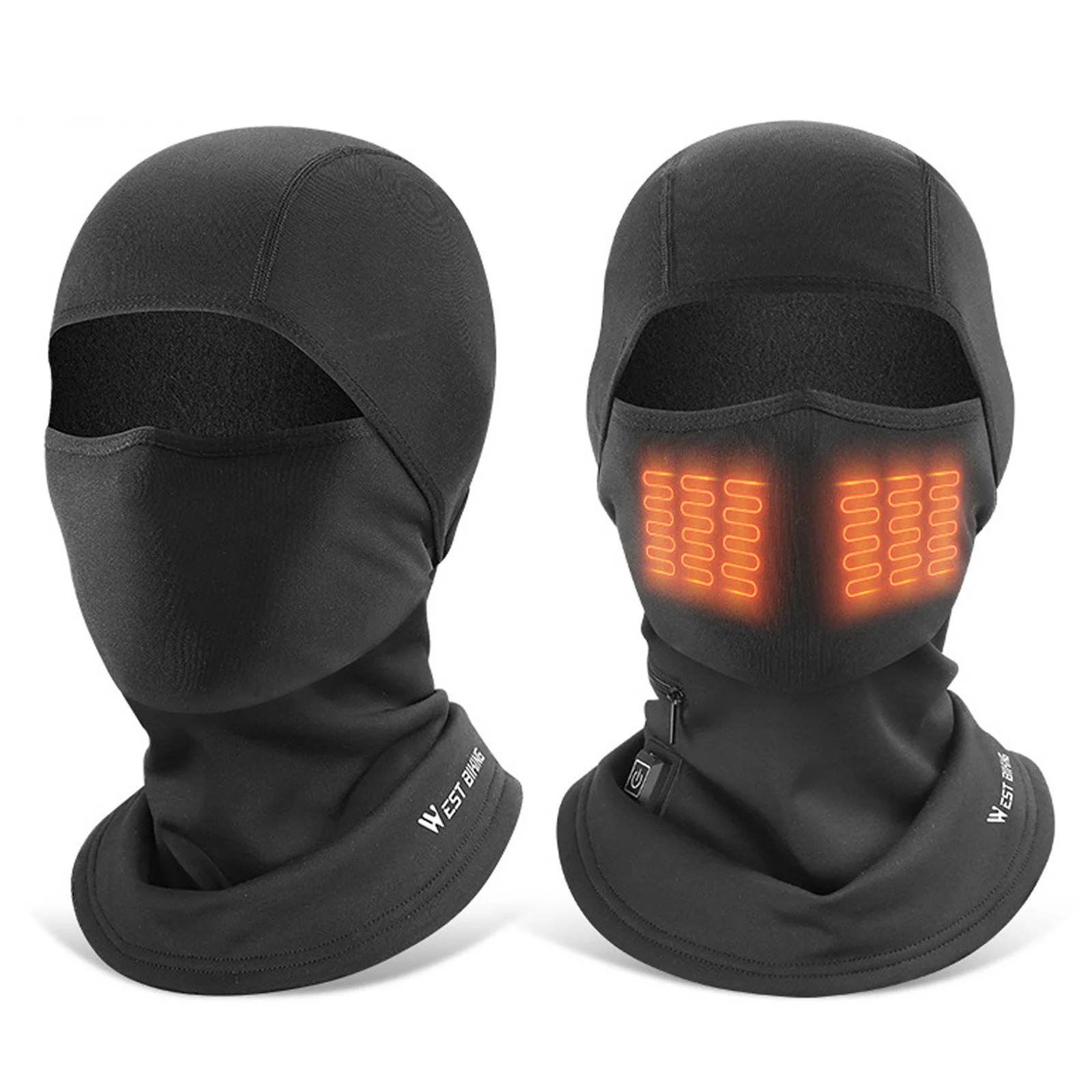Electric Heating Hat Windproof Breathable Face Hood Warm Ski Mask Motorcycle Balaclava for Skiing Cycling 250522