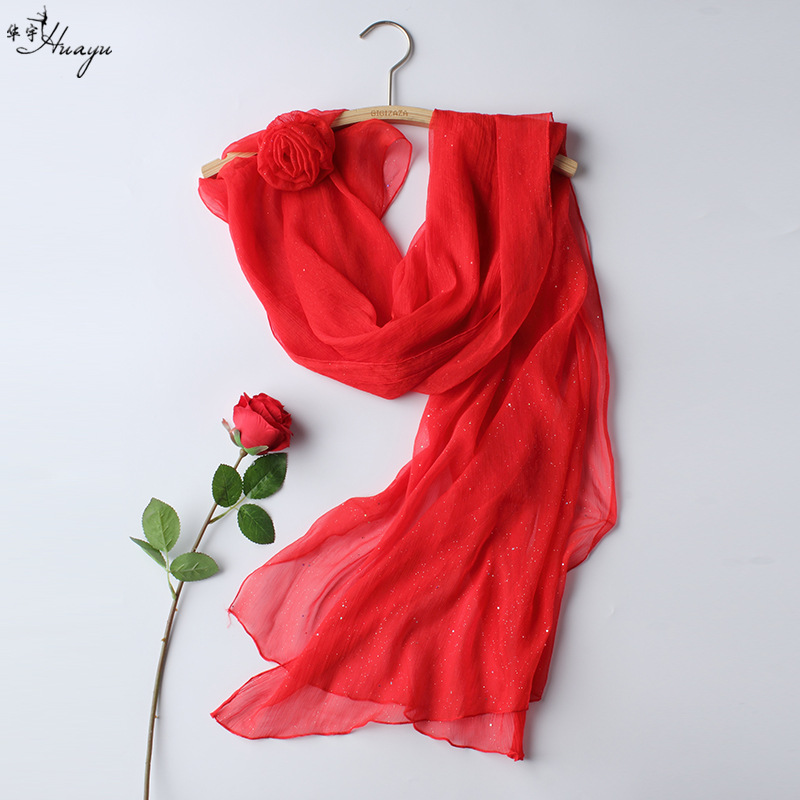K807 Dance body etiquette training suit long silk scarf form etiquette elegant lady women's school neck scarf long