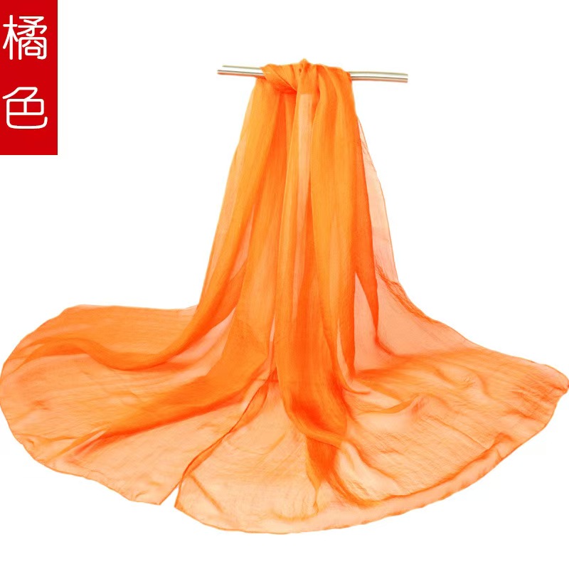 T793 Spring and Autumn Scarf Women's Gauze Scarf All-match Large Thin Summer Sunscreen Beach Scarf Gauze Scarf Shawl Scarf