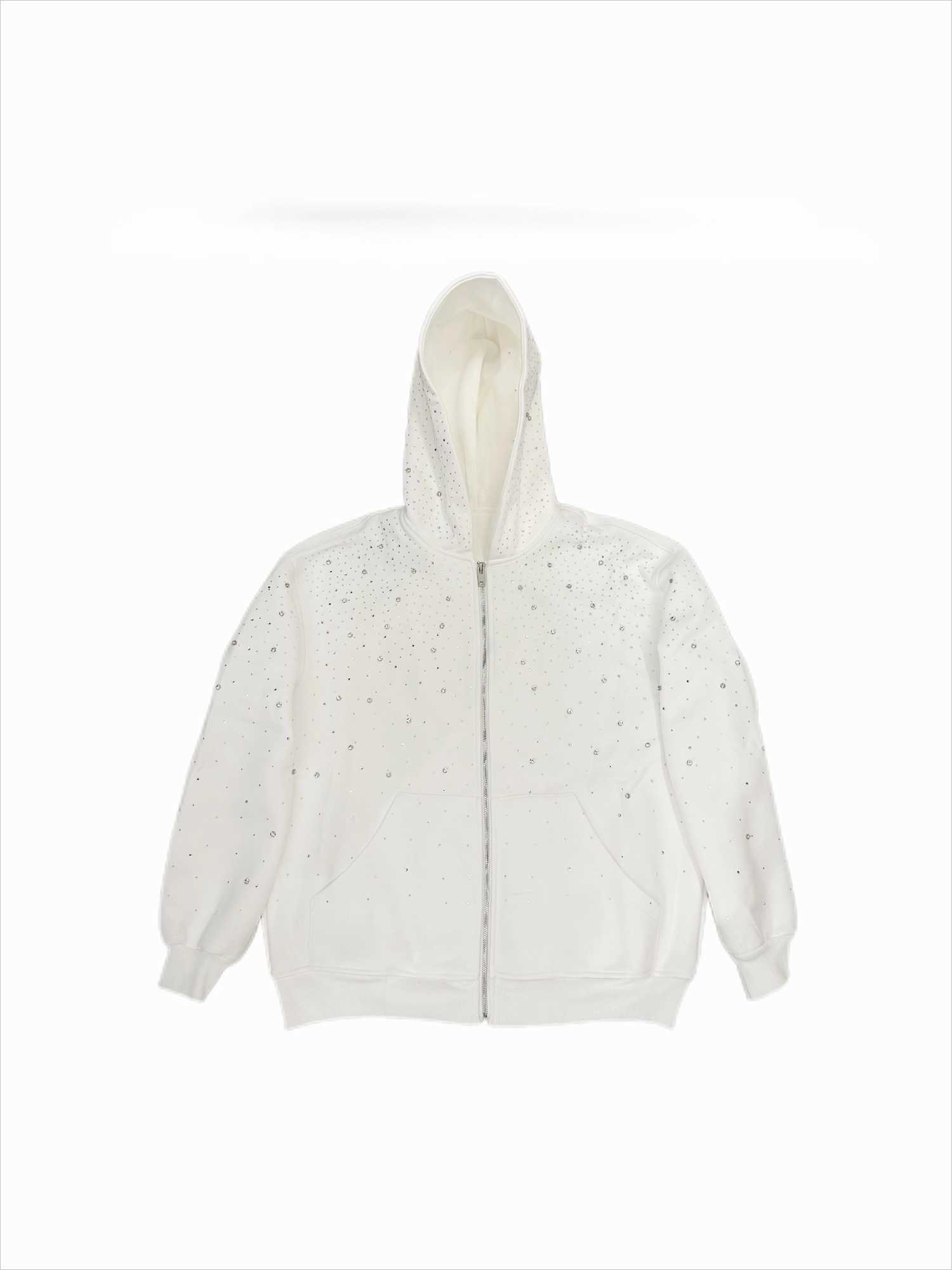 Mens and Womens Original 2025 Spring New Babysbreath Hot Diamond Jacket Chic Hooded Zipper Coats High-end Solid Color Jackets W250524