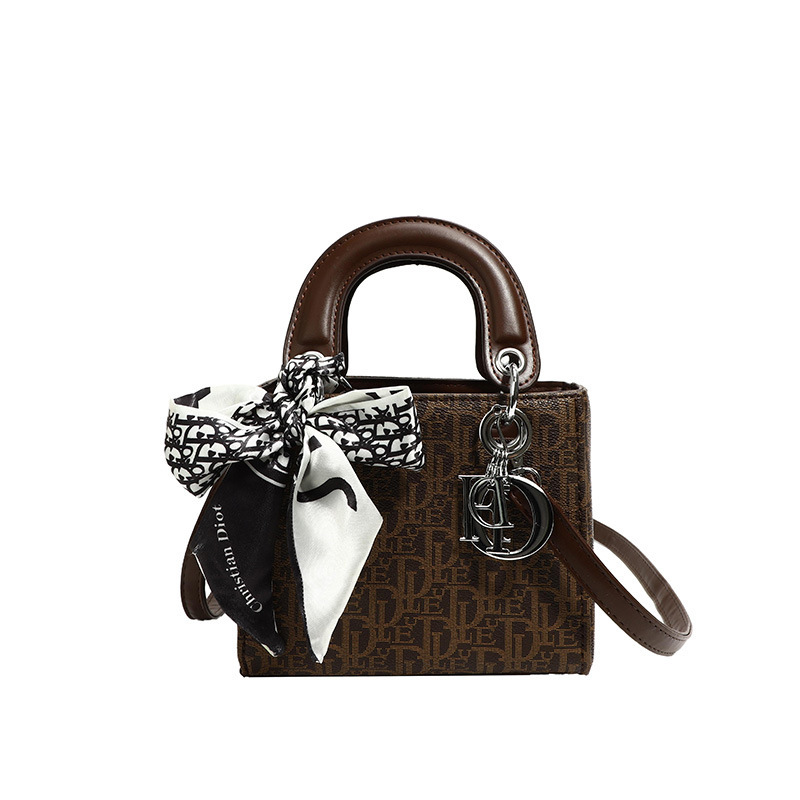 Free Shipping Designer Bag Fashion Brand Women's Square Scarf Printed Handbag New European Versatile Shoulder Crossbody Bag Popular Tote Bag