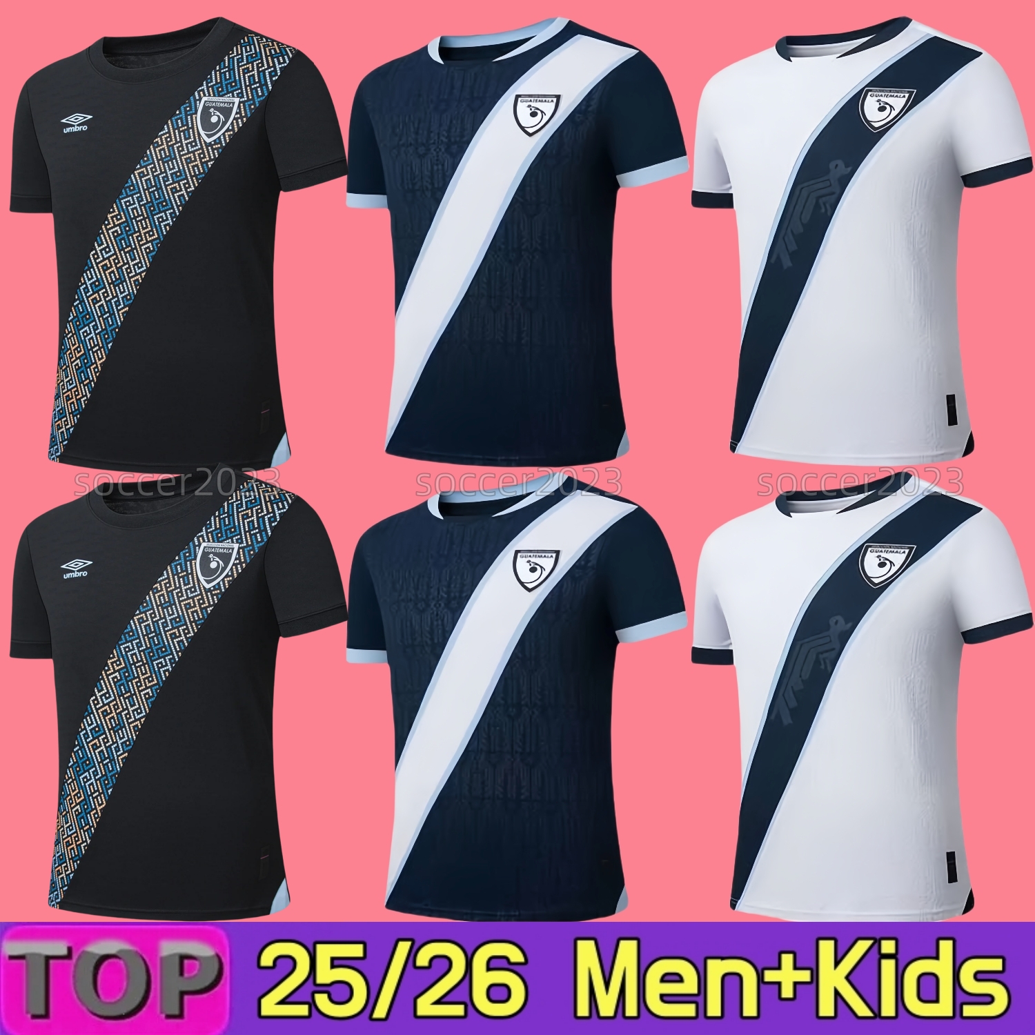 2025 2026 Guatemala National Team Soccer Jerseys 25 26 LOM CEBALLOS PELEG OSCAR SANTIS Home White Away blue 3rd RUBIN MEJIA Mens kids Kit Size S-4XL Football Shirt