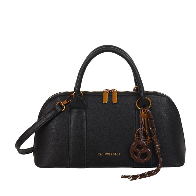 Women's Designer Handbag, Chinese-Style Mini Half-Moon Crossbody Shoulder Bag - PVC Knitted Exterior, Fur Lining, Cell Phone Pocket, Three Straps, Zip - view 6