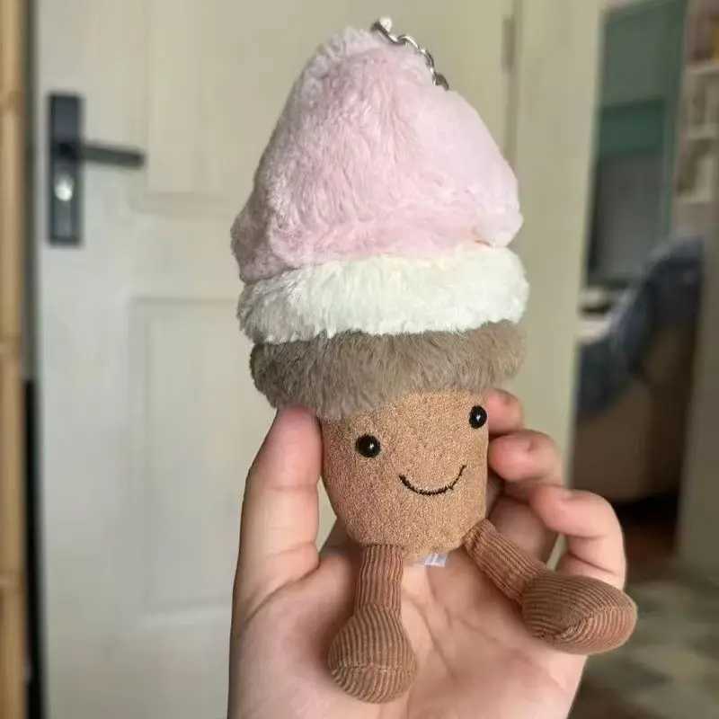 With Tag Cherry Marshmallow Keychain Cotton Candy Two Tone Cutetwo Tone Keychain Bag Pendant Accessories Dolls Pendant Girl Gift W250524