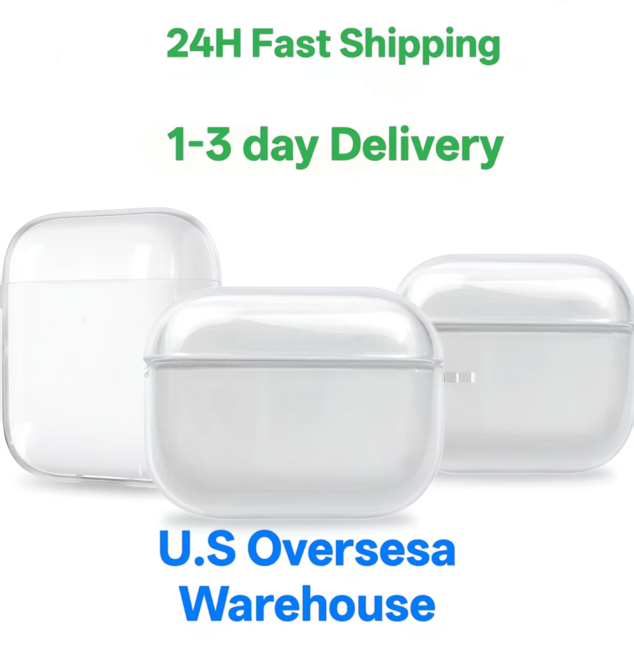 US Stock Delivery Pro 2 2nd Gen Air 4 3 Headphone Accessories Solid Silicone Protective Earphone Case