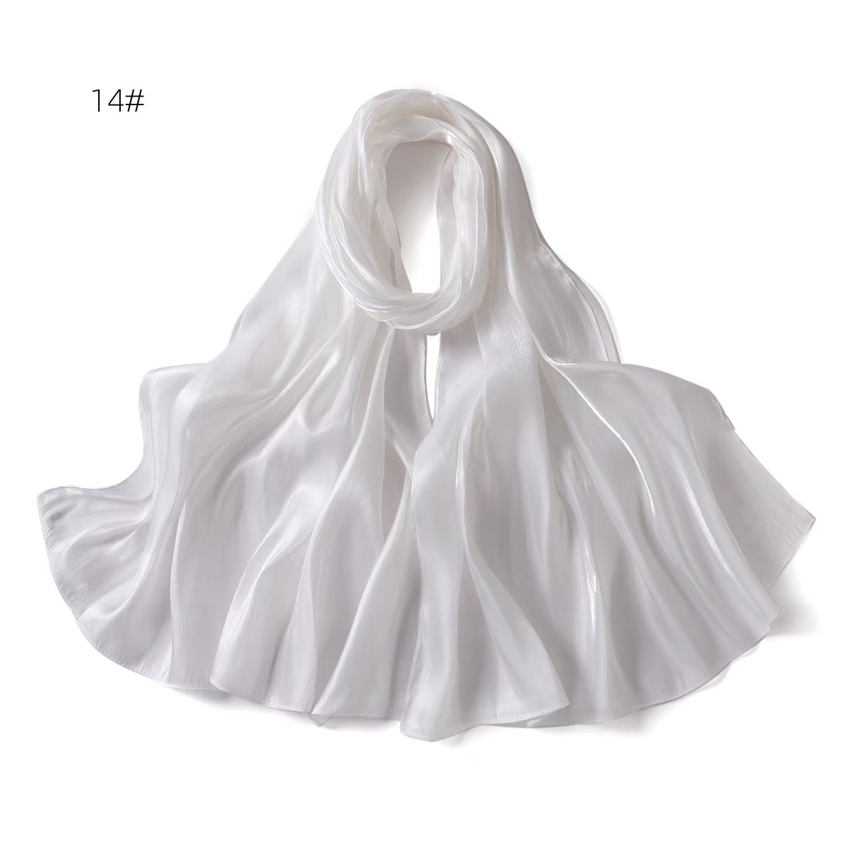 T792 silk scarf scarf headscarf island forging solid color gauze scarf satin scarf female long scarf sunscreen shawl