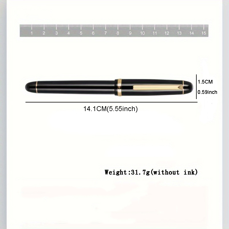 1pcs Jinhao X350 Black Metal Fountain Pen with Converter EF Nib Golden Clip Ink Pen for Business Office Gift School Office supplies Ink Pens no ink