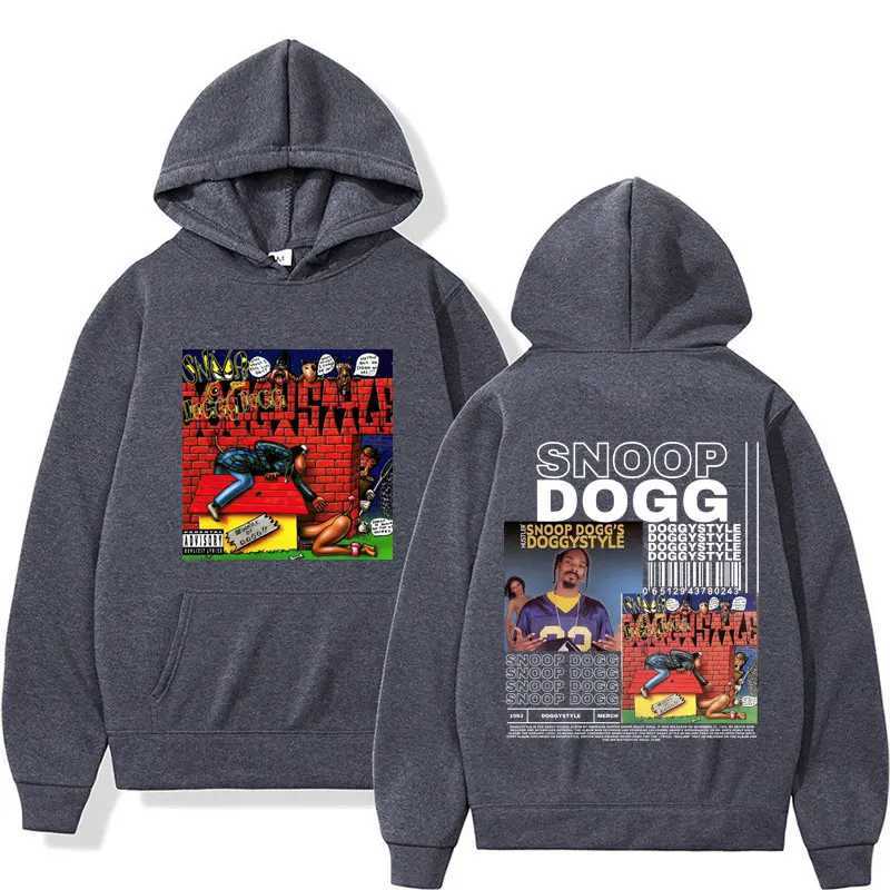 Limited Snoop Dogg Album Graphic Hoodie Mens Clothing Hip Hop Rap Style Pullovers Hooded Male Harajuku Gothic Retro Sweatshirts W250524