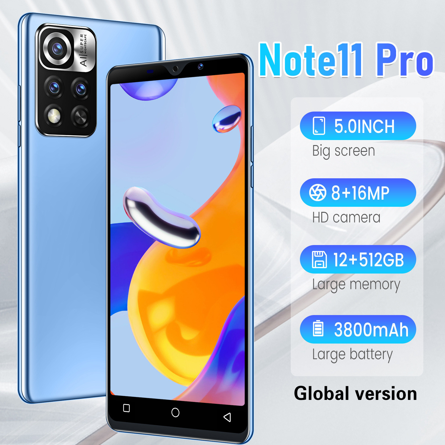 Note11 Pro Smart Phone: Affordable Price Tag with Massive Memory & Latest Android