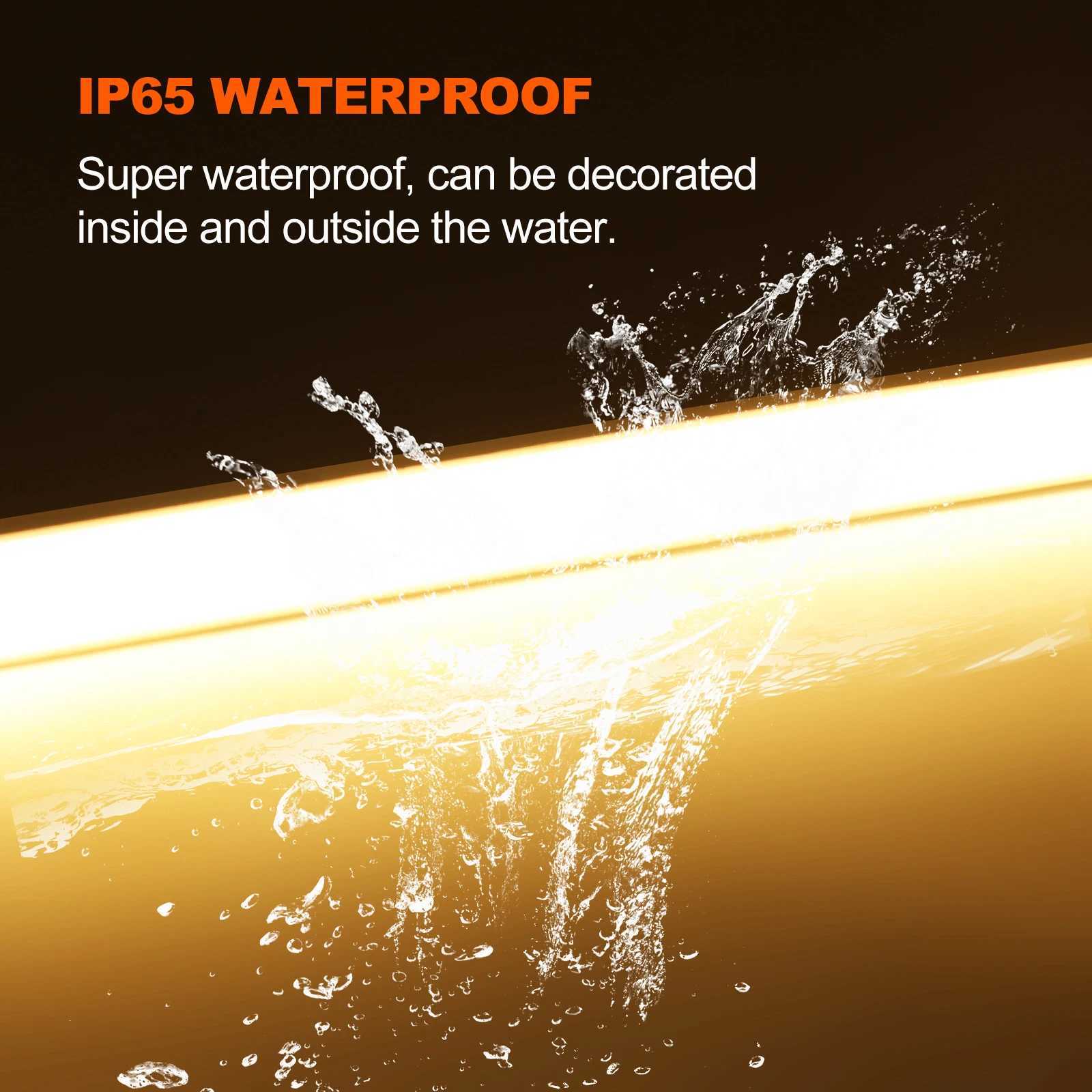 Waterproof COB LED Strip Light 12V 24V Flexible LED Neon Light 0.5-20M 320LEDs High Density Linear Lighting COB LED Lights W250524