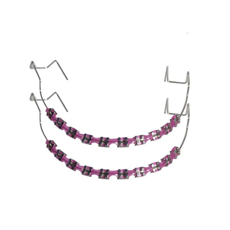 Fake Braces Teeth Temporary False Fake Brackets Metal Wires Metal Bracket Orthodontic Ligature Ties Tooth Dental Decorations 250519
