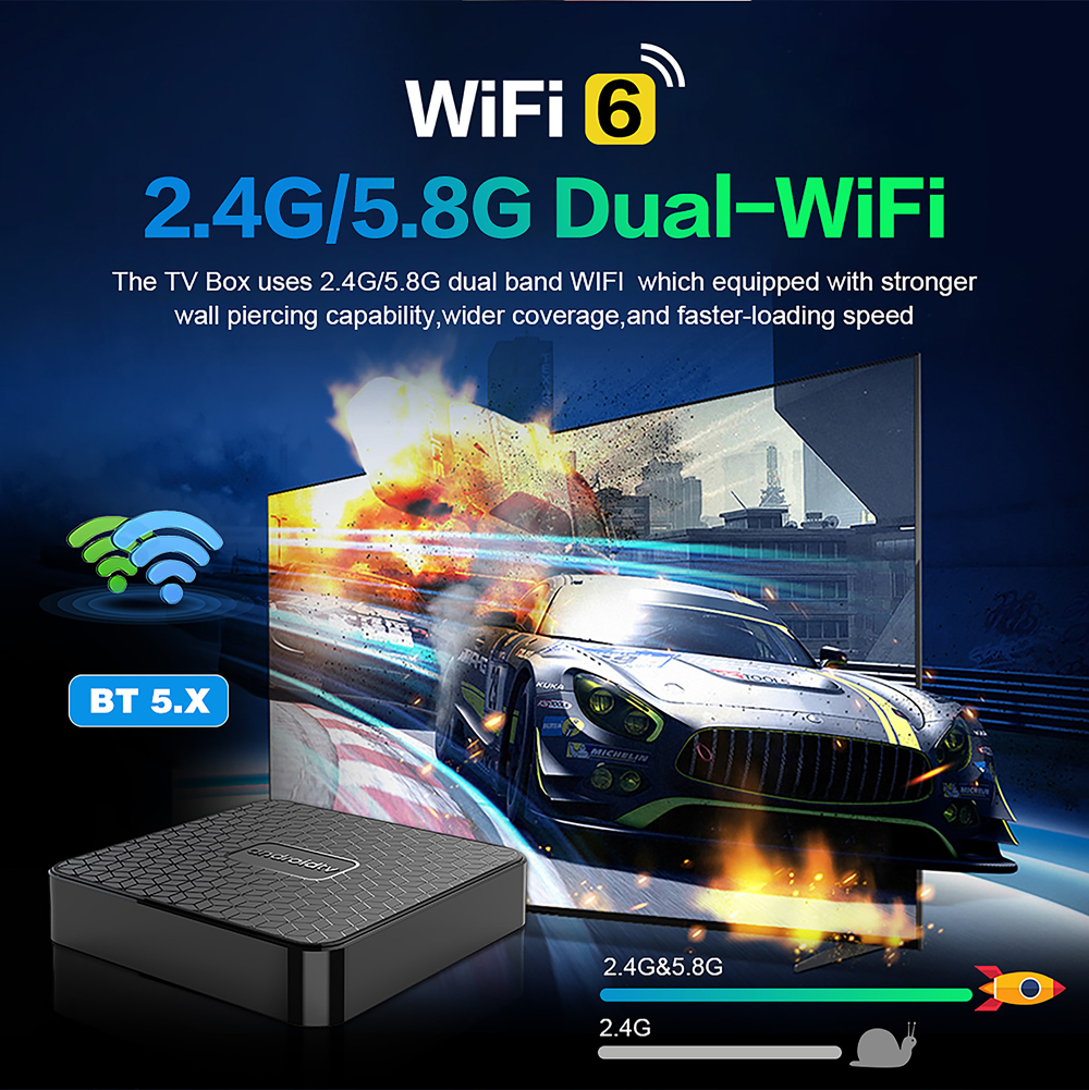 Mortal T1 MINI WIFI6 Voice Control Smart TV Box Android 14 RK3518 Home Theater 2G 16G Bluetooth 4K TV Set Top Box