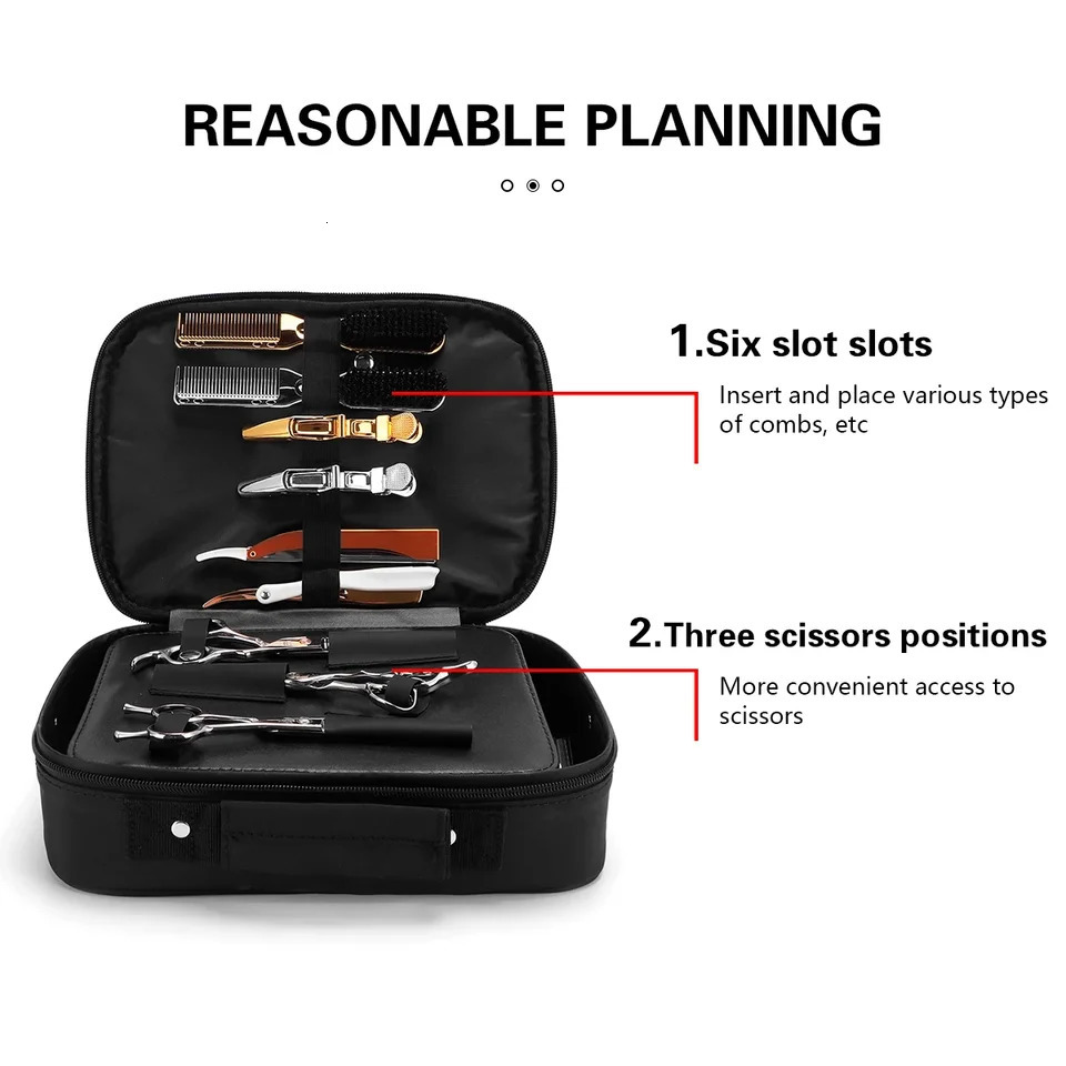 Barber Salon Haridressing Bag Haircut Scissors Bag Multi-Function Storage Organizer Clippers Combs Hair Styling Accessories Case 250516