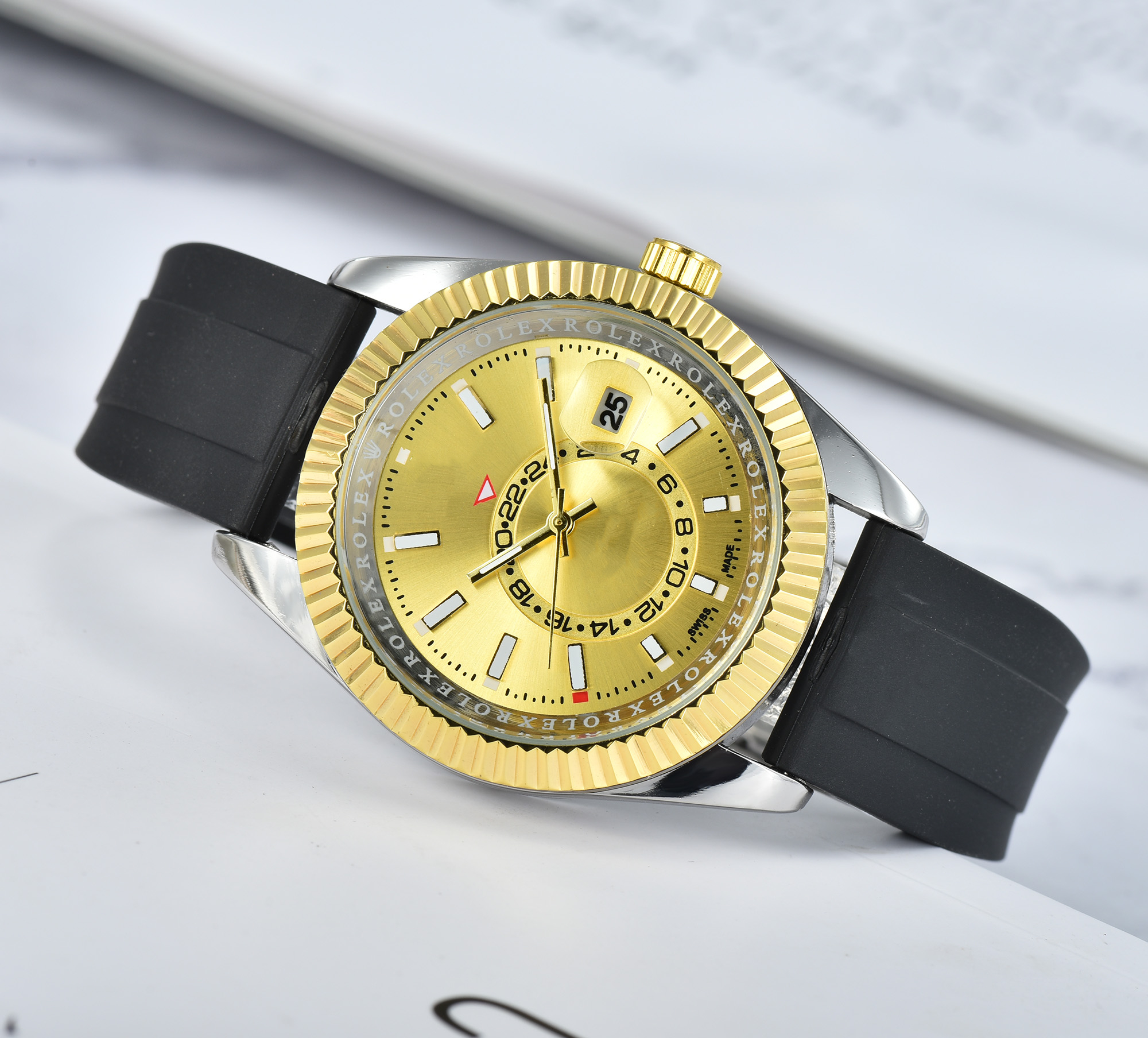 Luxury designer mens womens SKY DWELLER date watches Quartz automatic movement WATCH stainless steel strap luminous gifts Wristwatches montre #452