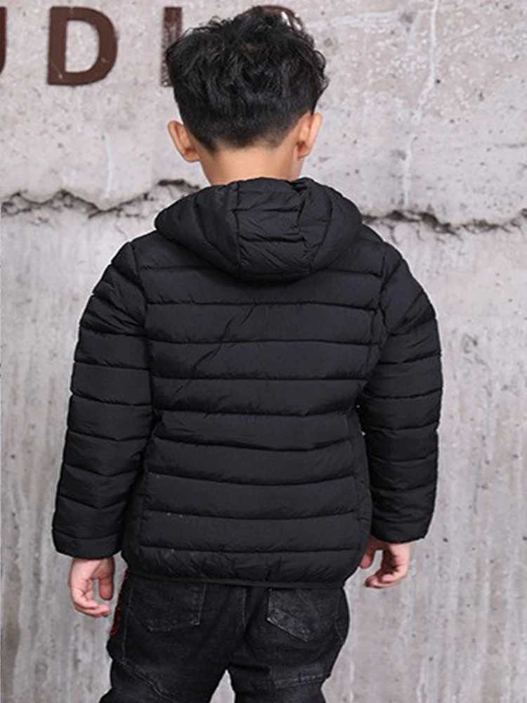 Kids Boys Girls Winter Warm Lightweight Down Cotton Jackets Autumn Coat Children Hooded Outerwear Teen Sports Casual Clothes New Z250524