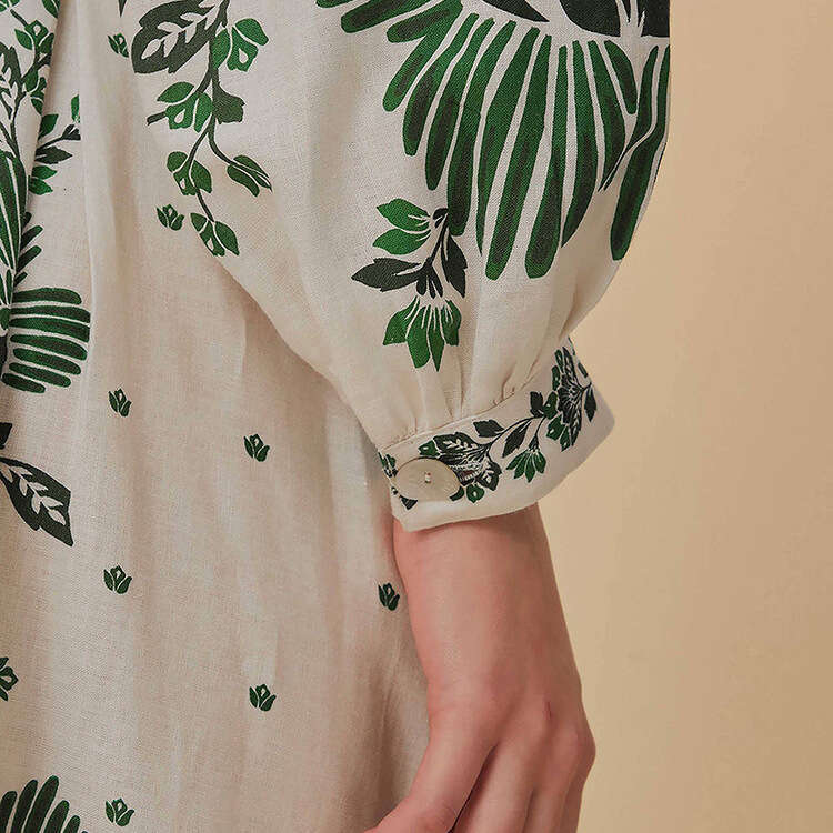 Maxi Dress New Printed Lantern Sleeves V Neck Dress Casual Lace Beach Vacation Long Skirt Floral Dress