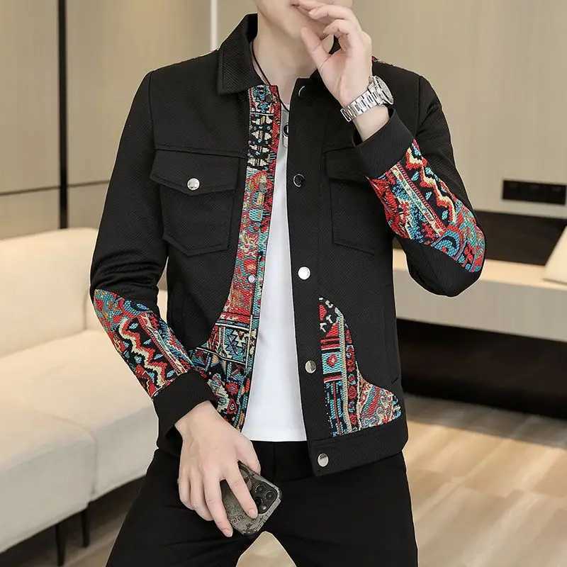 Spring Autumn KPOP Fashion Style Harajuku All Match Tops Loose Slim Fit Casual Lapel Outerwear Korean Style Long Sleeve Jackets W250524