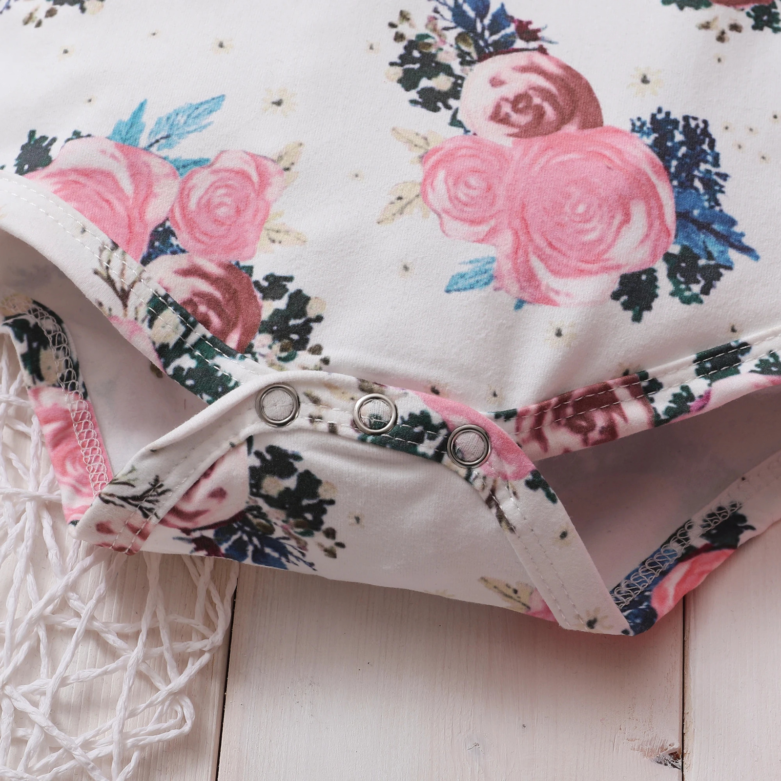 3Pcs Baby Girl Beautiful Flower Bodysuit Ruffled Shoulder Strap skirtHeadband Set 024 Months Toddler Summer 250517z