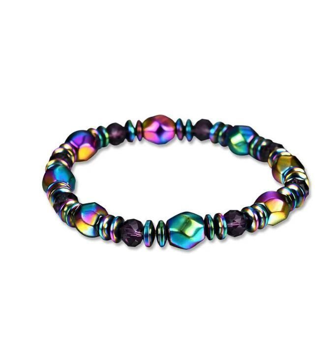 Magnetic Therapy Bracelets Hematite Stone Beads healing stone Bracelet Energy Bracelet Strand Statement Bracelet For Women Men