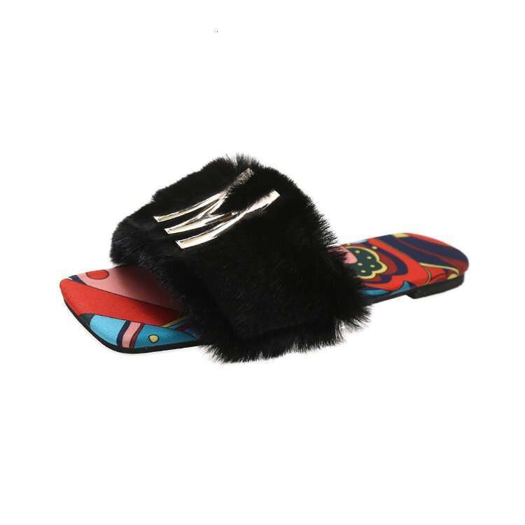 Slippers Women's Fashion 2025 New Colorful Sandals Versatile Outerwear Large Sandals One Line Flat Slippers Designer Sandals