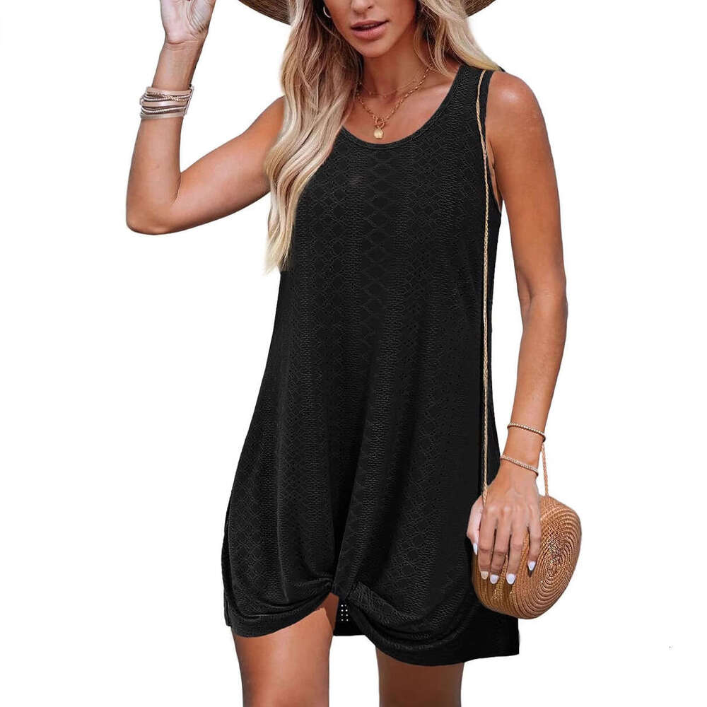 Maxi Dress Women S Summer New Hollow Beach Vacation Twisted Dress Long Dress