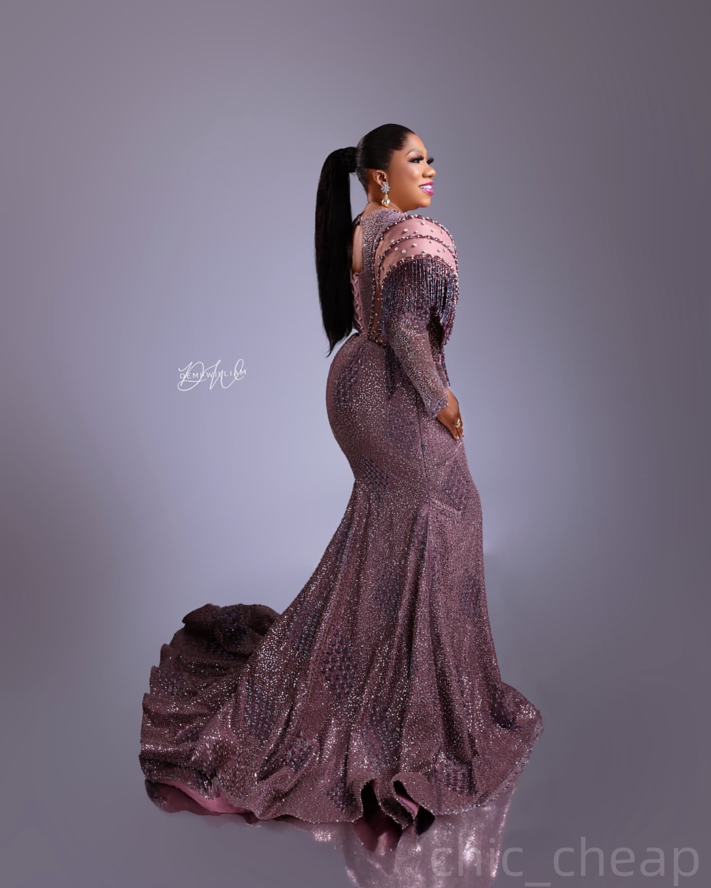 Brown Mermaid Prom Dresses 2025 Crystals Beaded Sequined Stylish Evening Formal Party Second Birthday Engagement Gowns Plus Size Dress For Special Occ