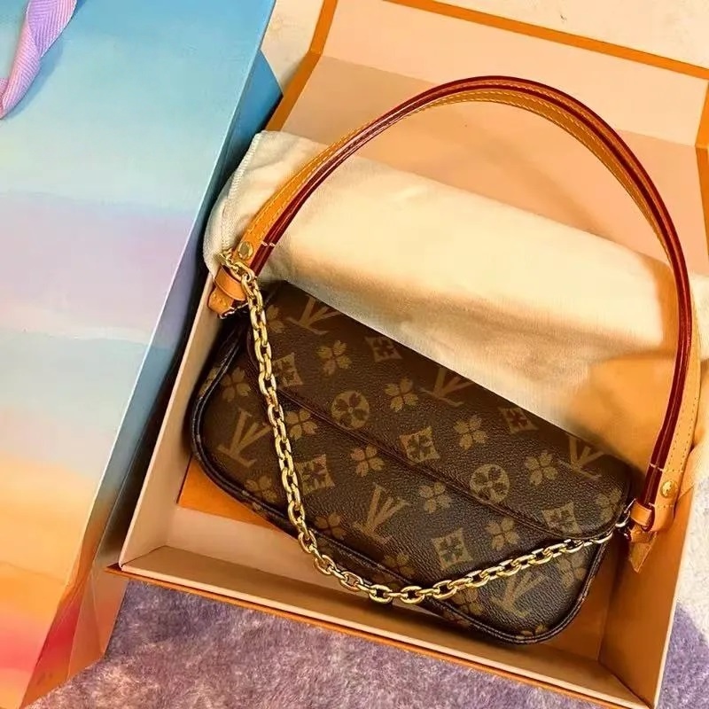 High Quality Designer wallet chain ivy bags Womens flap baguette bag mens Genuine Leather Cross Body Shoulder Totes lady satchel handbag Clutch Bags