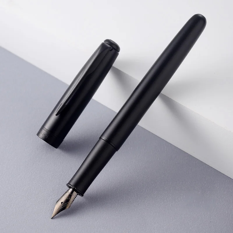 1 Jinhao 75 all black pen 0.5mm F Nib business office school supplies ink pen writing gift stationery foutain pen