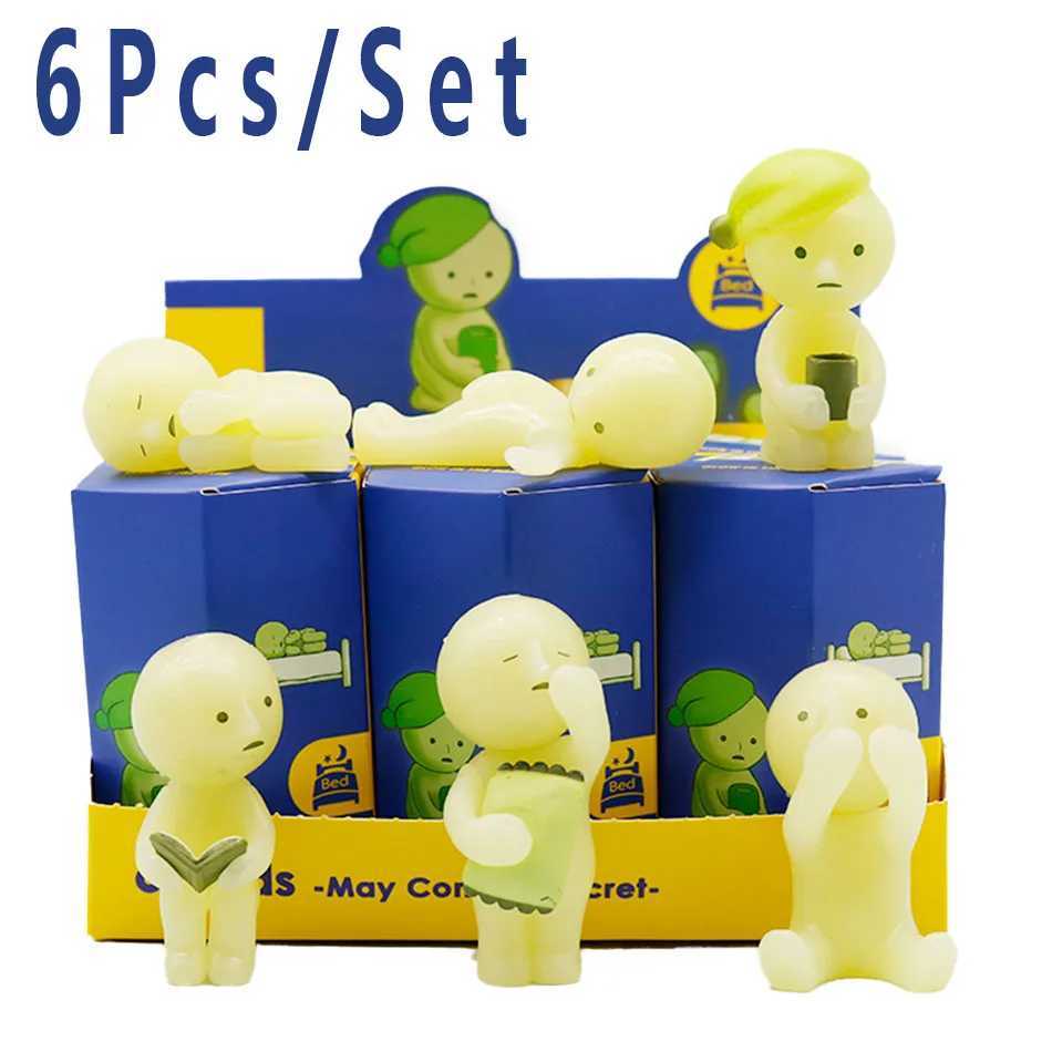 New SMISKI Blind Box Noctilucent Green Doll Mystery Box Action Figures Decoration Fans Children Christmas Birthday Gift Z250524