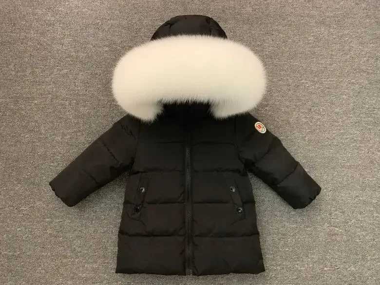 Russia Winter Hooded Down Coats For Girl Real Fur Collar Thicker Warm Outerwear Teenage Boys Kids Down Jackets Snowsuit Y3614 Z250524