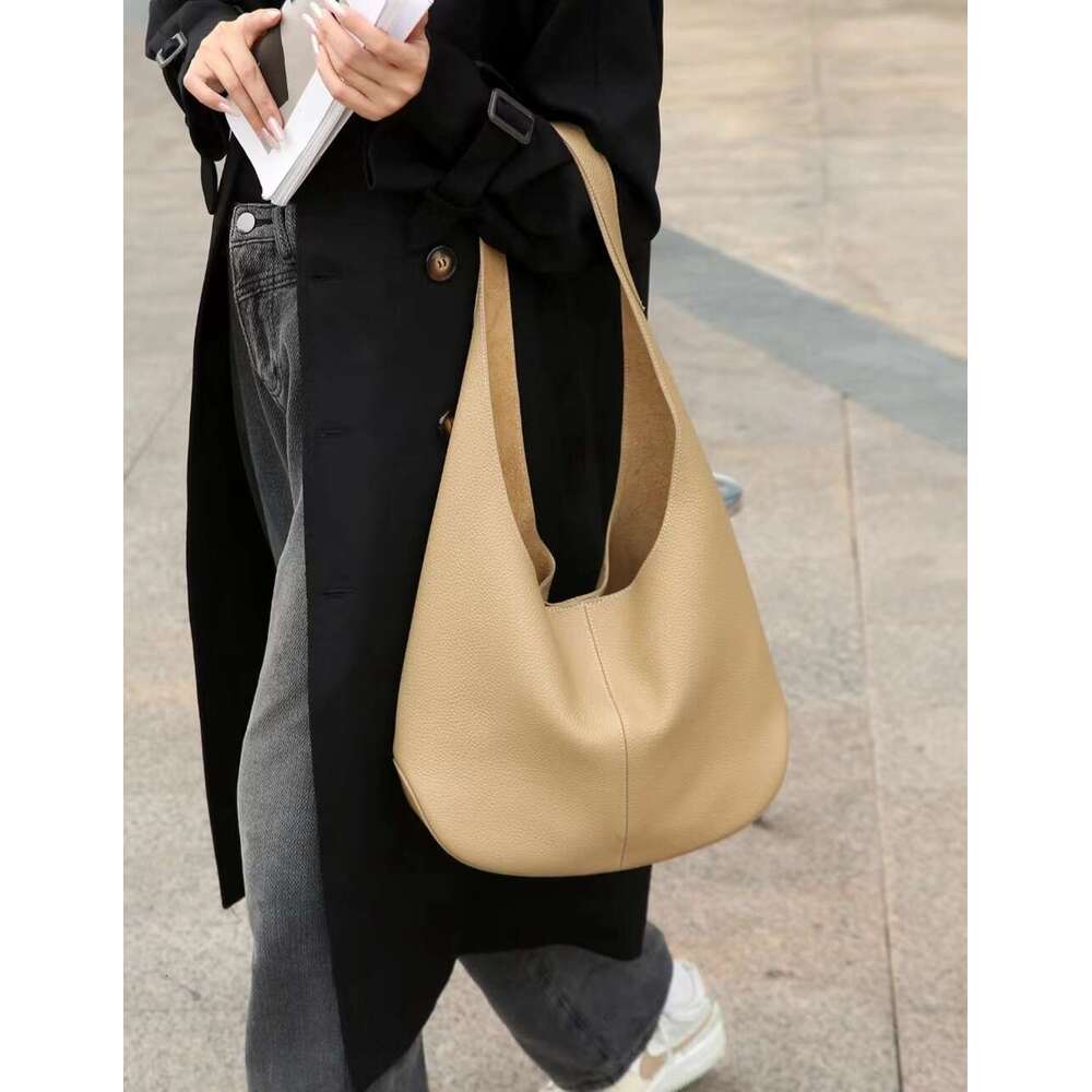 Tote Bag New European And American Large-Capacity Underarm Tote Bags With Cowhide Leather Women's Cross-Border Versatile Shoulder Bag Lady Bags
