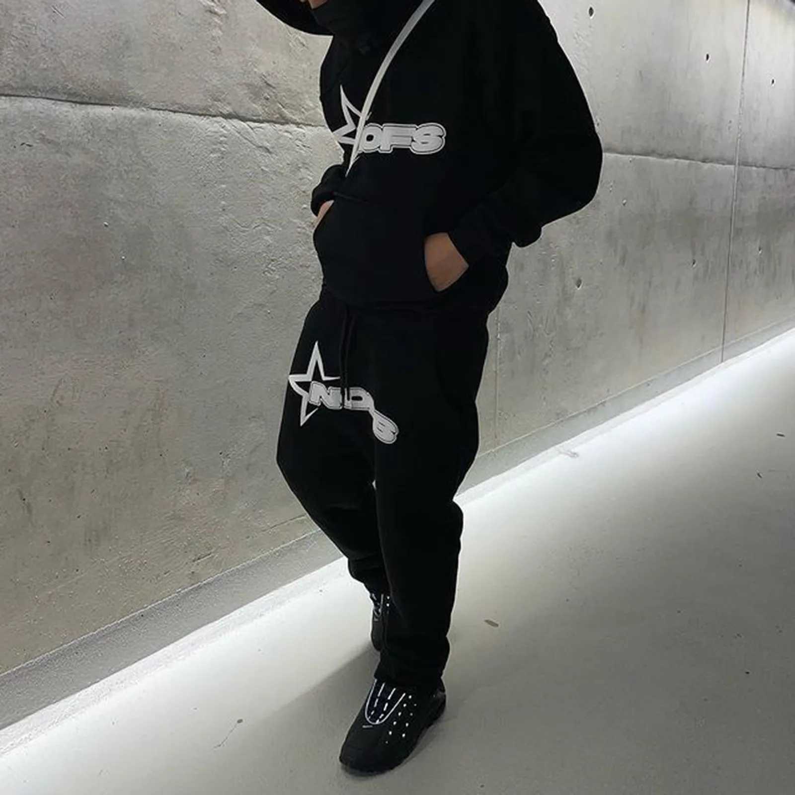 Brand Mens Hoodies And Trousers Two Piece Suit Hoodies Sweatshirt Jogging Pants Men Tracksuit Women Hooded Long Sleeve Hoodie W250524