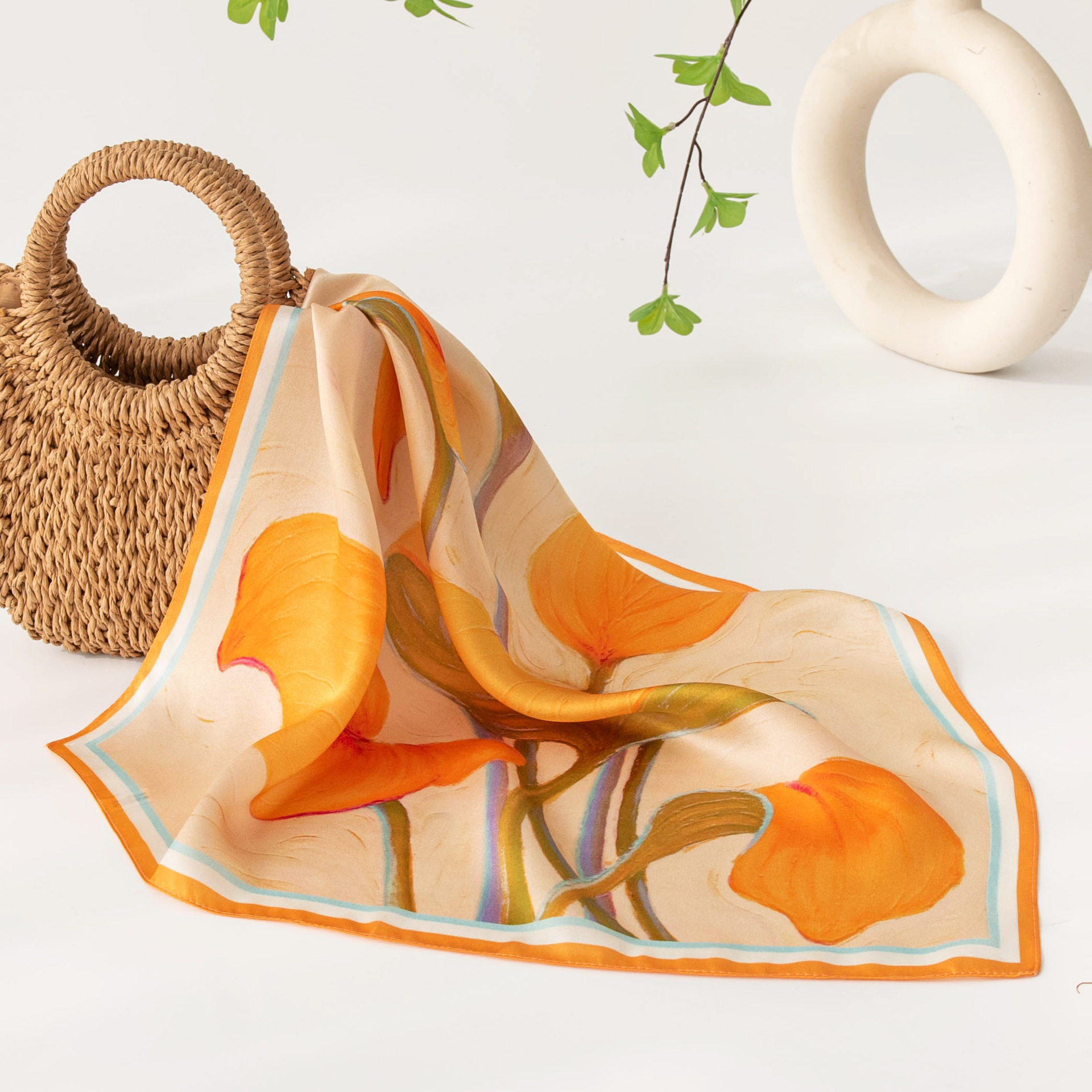 K811 2025 Spring New 100% Silk High-end Printed Fashionable Versatile Scarf