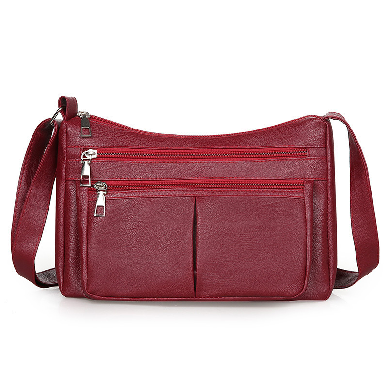 New washed soft leather trend multifunctional women's bag, daily commuting women's shoulder bag, designer women's crossbody bag