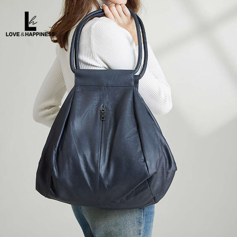 Tote Bag Soft Lazy New Autumn Style Shoulder Large Capacity High End Handbag Genuine Leather Women S Bag Lady Bags