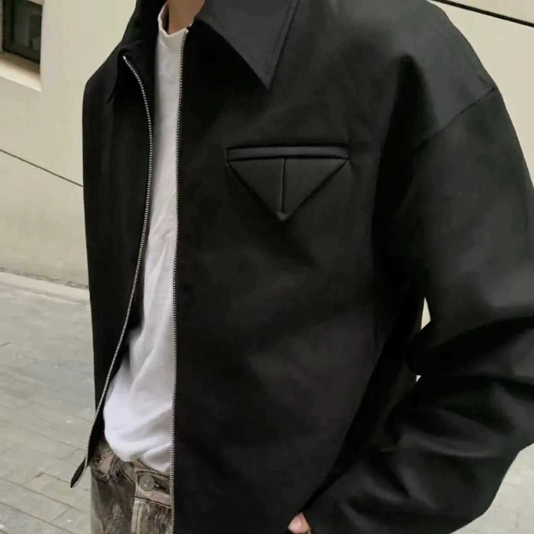 High Street Trendy Mens Coats Softened Thickened Zippers Non-stained Jackets Men W250524