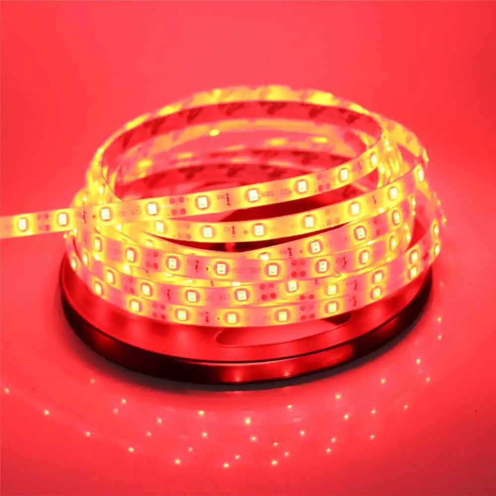 2835 SMD led strip light DC12V 5M 300LEDs flexible ribbon tape lighting White Warm white Red Green Blue Yellow Pink RGB W250524