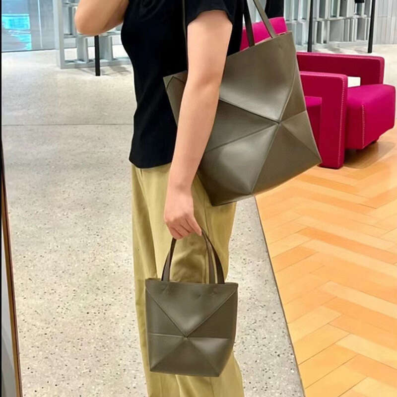 Tote Bag New High End Niche Design Genuine Leather Cowhide Women S Bag Deformed Folding Geometric Splicing Tote Shoulder Crossbody Bag Lady Bags