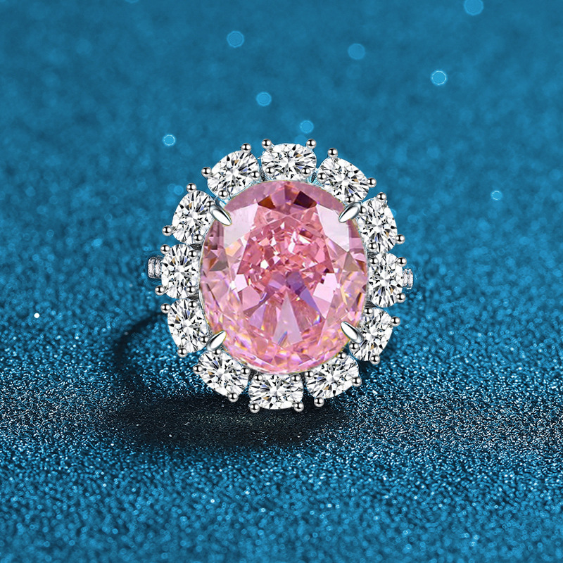 Chic Feminine Adornment Crafted from Premium .925 Silver, this Ornate Ring Highlights Unique Flora Motif Complemented by Exquisite Semi-Precious Jewel