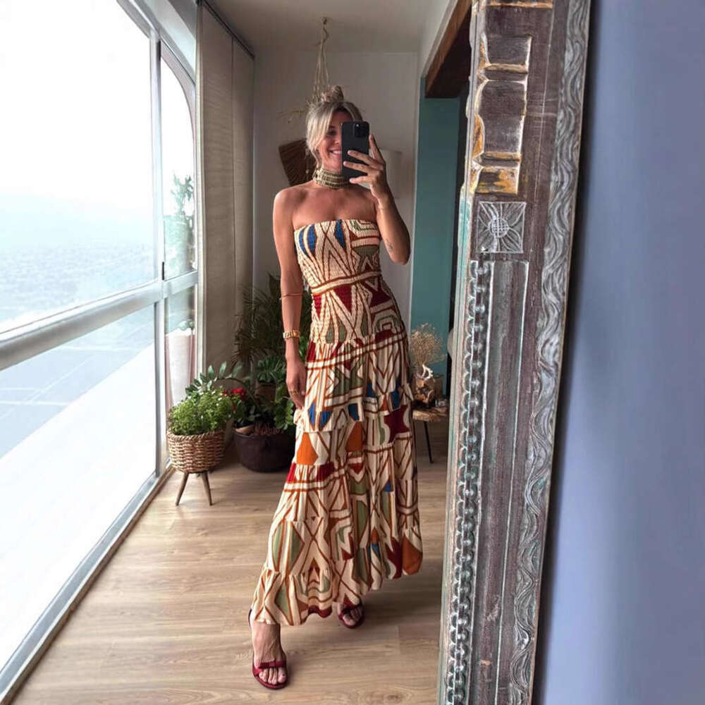 Maxi Dress Year Summer Women S Bohemian Style Printed Camisole Dress Floral Dress