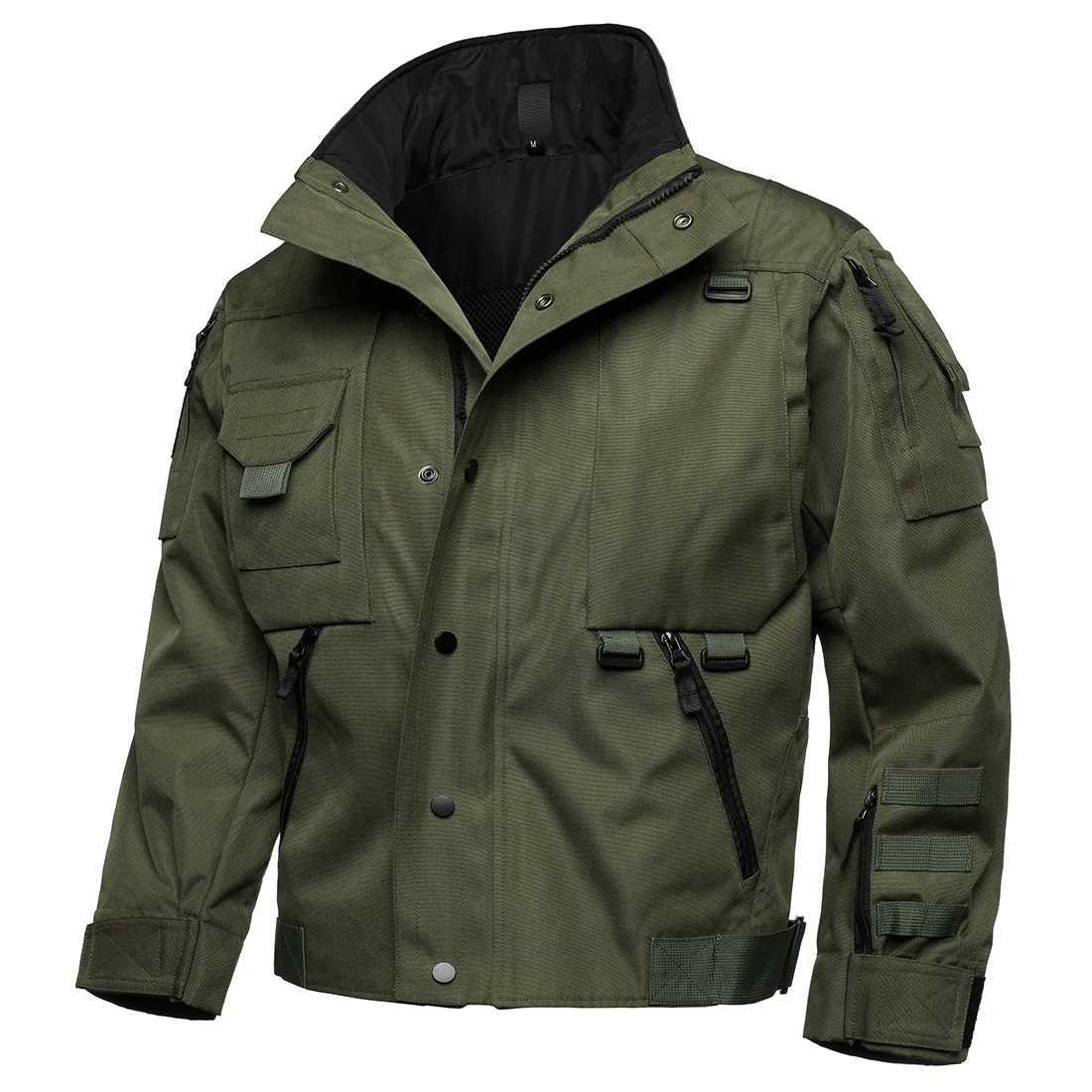 Agent Tactical Suit Jacket Mens Windproof Stab-proof Scratch-resistant Wear-resistant Locomotive Hard Jacket W250524