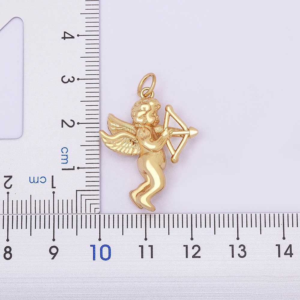 Nidin Hot Fine Angel Cupid Bow and Arrow Pendant Necklaces For Women Long Chain Choker Romantic rs Matching Jewelry Gift XJ250524
