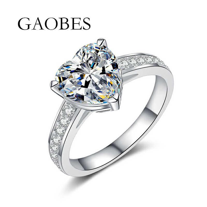 925 Sterling Silver Heart-Shaped Pink Diamond Ring with Blue and White Diamonds, Full Diamond Design, Elegant Luxury Engagement Ring for Women