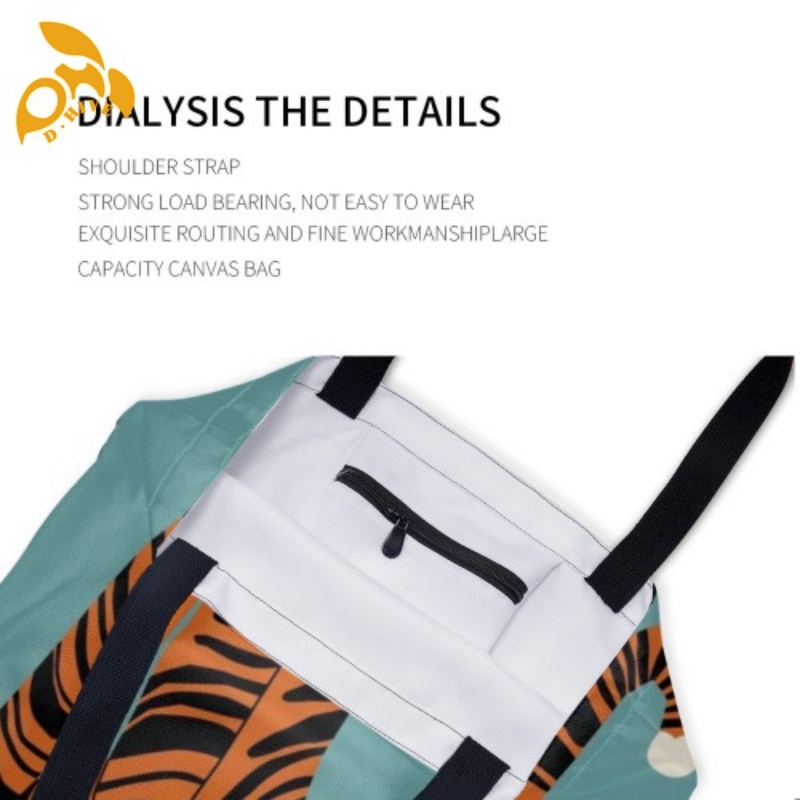 Free delivery.Fashion designers customize lightweight high-quality full-width printed canvas bags in white and black.